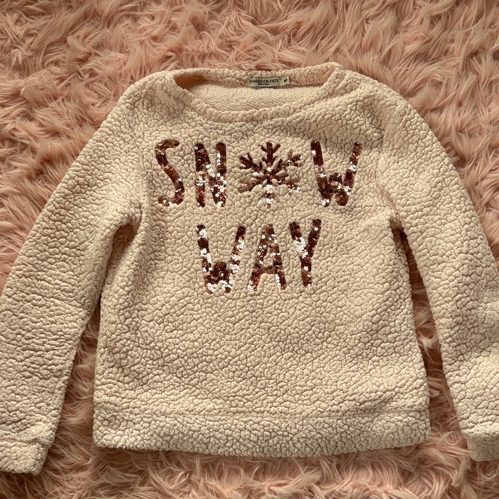 Light Pink Sweater with Sequin Detail